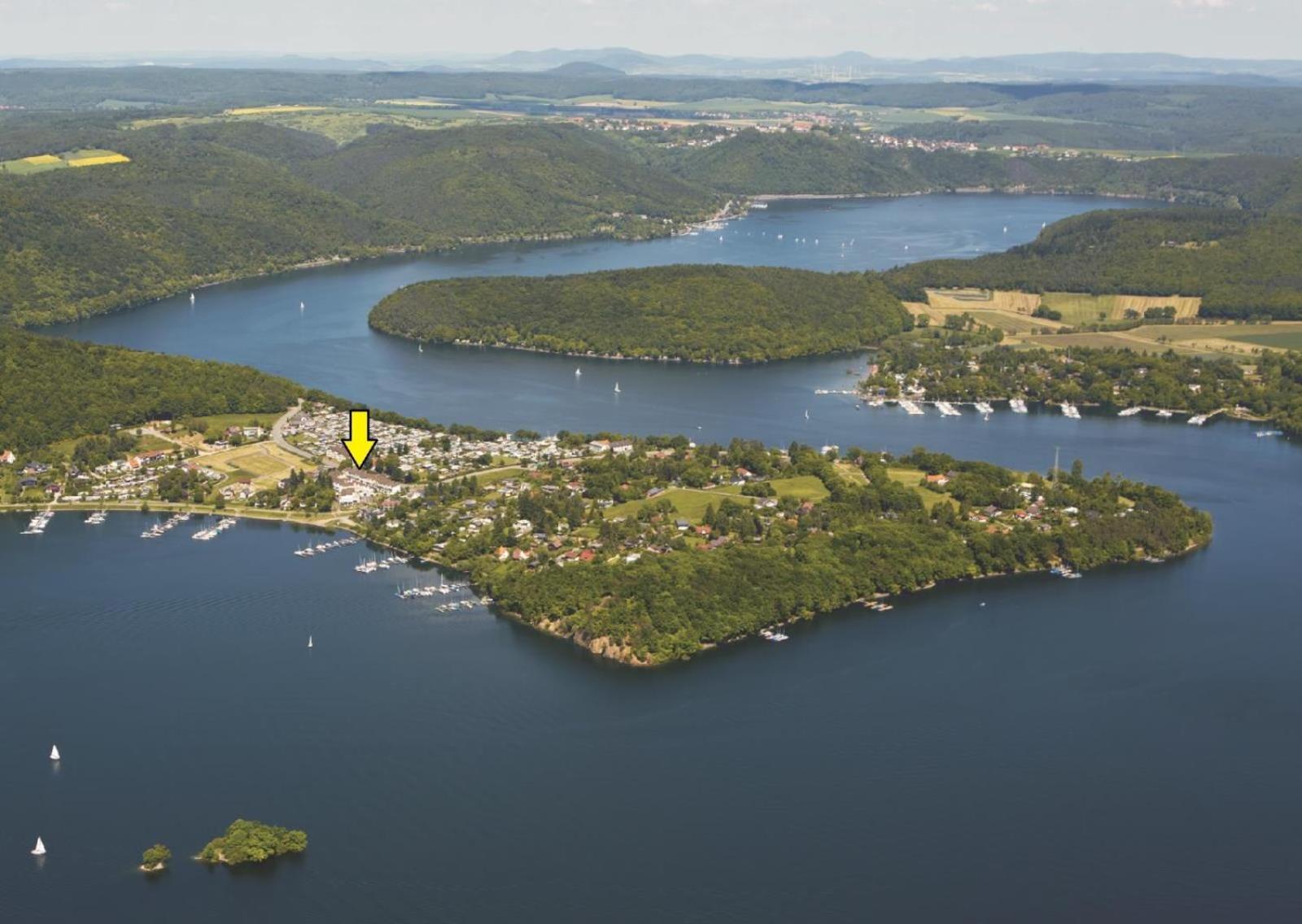 Helle 93m2 FeWo mit 2 Schlafzimmern am Edersee Scheid  Exterior foto